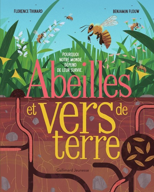 Abeille et ver de terre